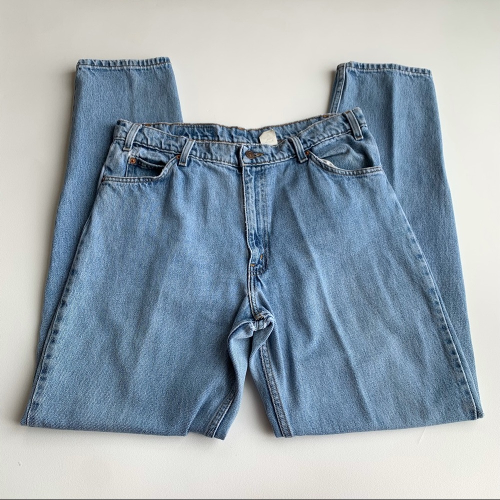 Levi's Vintage Orange Tab 550 Jeans 100% Cotton Size 36x36 Light Wash